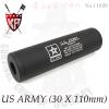 Light Weight Slim Silencer - 30 X 110mm (US ARMY)ڵ  ǿ  Դϴ14mm / Դϴ. : 110mm : 3...