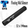 Floating MID Silencer / Black (Navy Seal)˷̴ CNC  ⵵   ǰ Դϴٱ 190mm /  32mm̸ -14mm ...