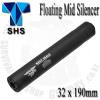 Floating MID Silencer / Black (Navy Seal)˷̴ CNC  ⵵   ǰ Դϴٱ 190mm /  32mm̸ -14mm ...