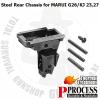 Steel Rear Chassis for MARUI G26/KJ23,27Thermal Treatment Pins included.Color: BlackMaterial: SteelW...