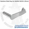 Stainless Slide Stop for MARUI M1911(silver)Stainless Enhancement, For MARUI M1911 GBBWeight : 12 gM...