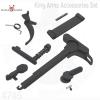 King Arms Accessories Set C for M4 seriesPackage Includes:- Charging Handle- Trigger Guard- Mag Catc...